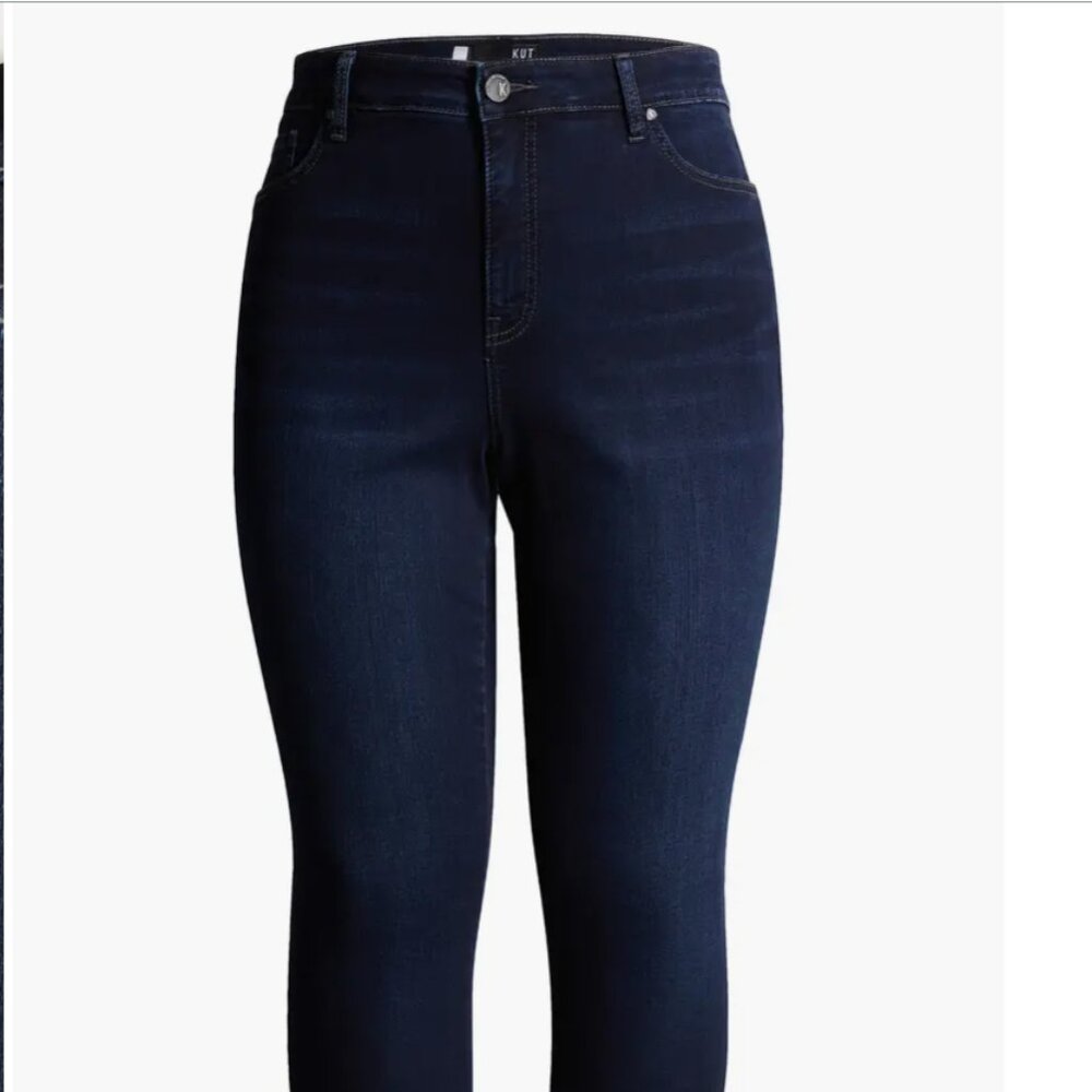 Kut from the Kloth - Women's Dark Blue Jeans - Fab Ab Skinny High Rise - Size 10